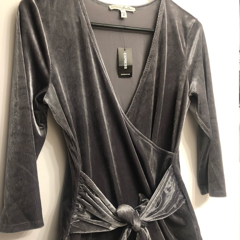 NWT Express velvet blouse, M